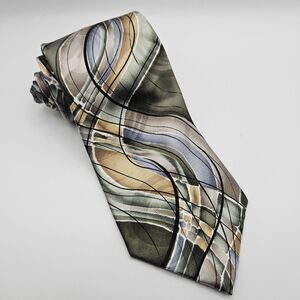 J Garcia Emerald City Fifty Three Green Abstract Swirl L: 59.5 W: 3 5/8 READ